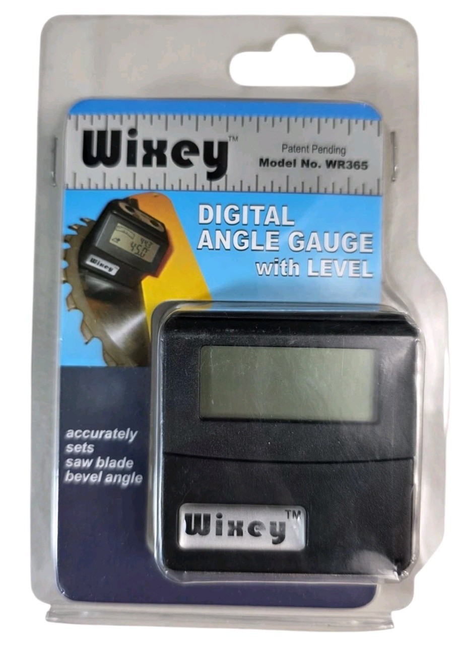 Wixey WR300 TYPE 2 Digital Angle Gauge LCD Display Backlight Black Silver