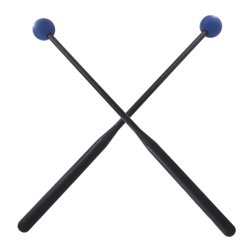 1 Pair Rubber Mallet Smooth Handle Set Beginner Percussion Marimba Playing