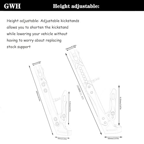 Universal CNC Motorcycle Lengthened Adjustable Long Kickstand Accessories For