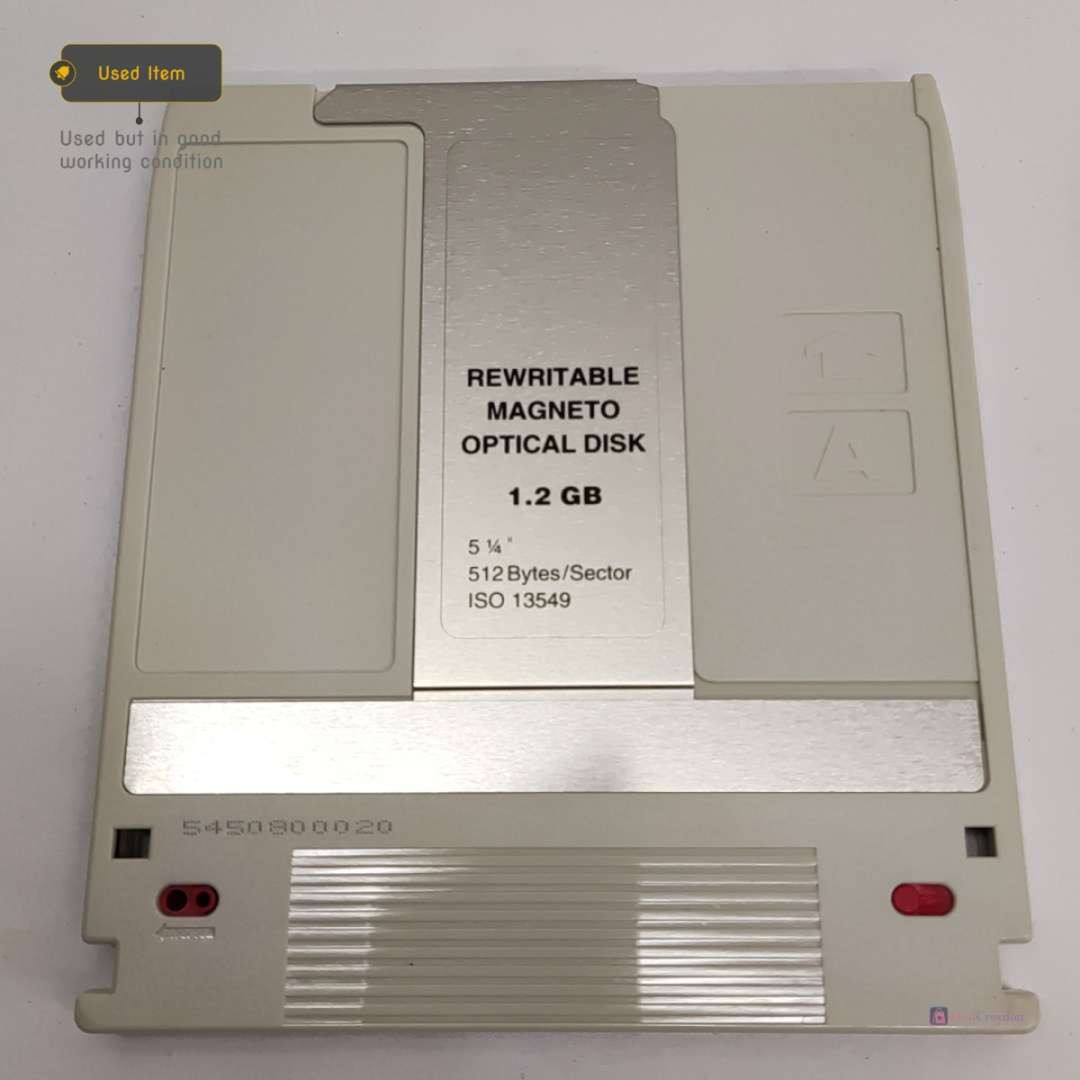REWRITABLE MAGNETO OPTICAL DISC 1.2GB 512 BYTES/SECTOR WITH CASE