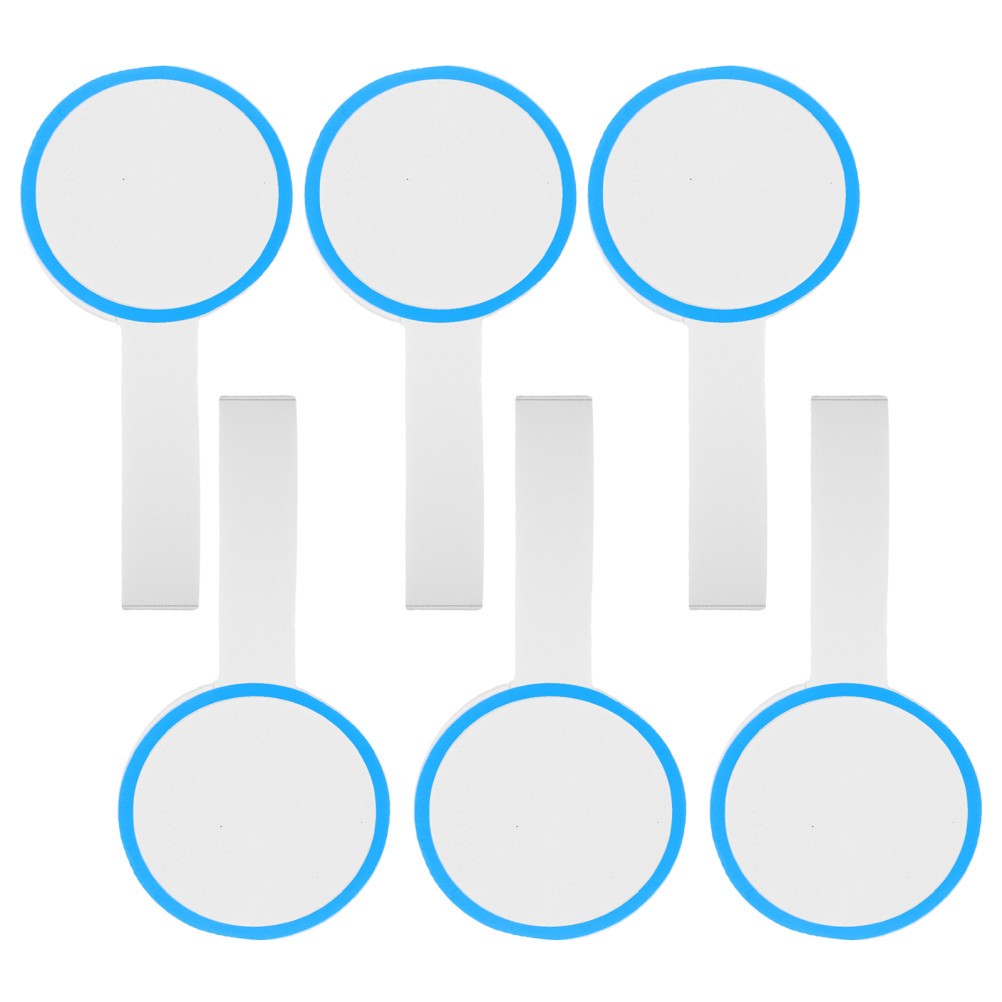6Pcs Round Erasable Scoreboards Voting Handheld White Boards