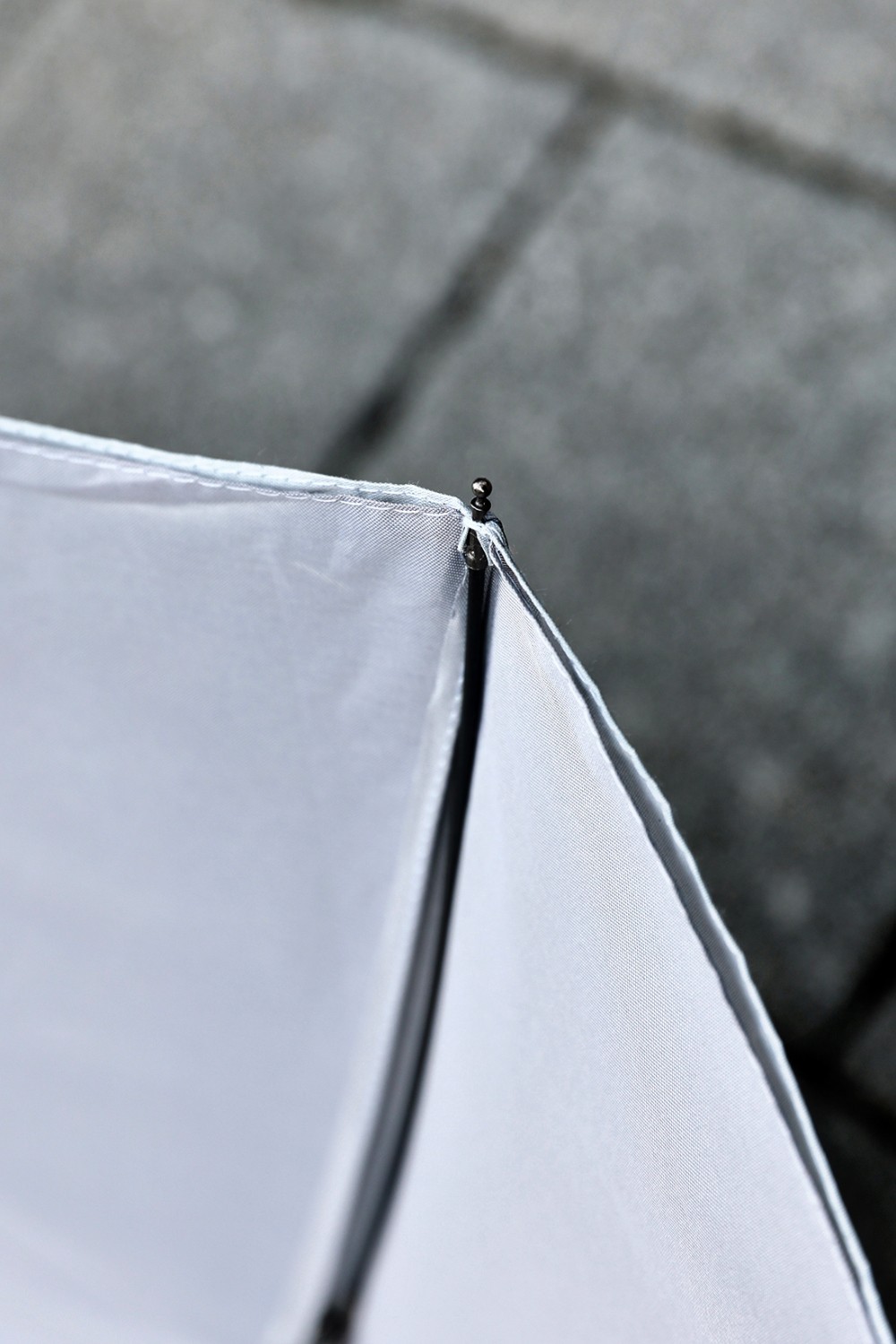 ByTheR Logo Reflective Compact Push Button 3-Stage Automatic Umbrella Gray