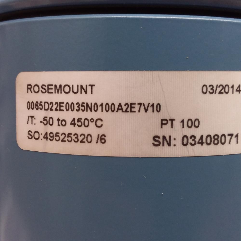 0065D22E0035N0100A2E7V10 | Emerson | Temperature Probe, No Box