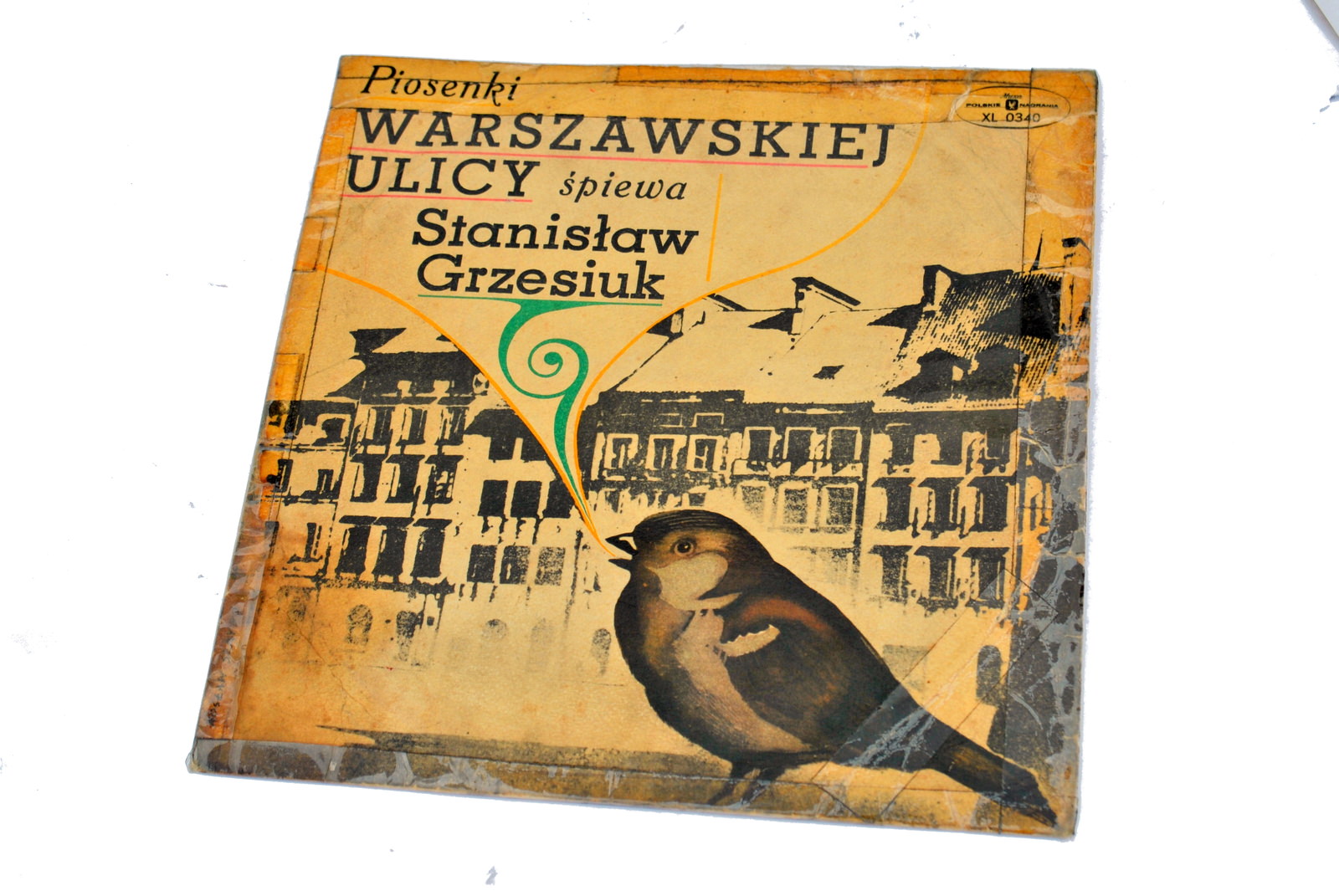 Old vinyl record The Songs of Warsaw Streets Poland  Stanislaw Grzesiuk
