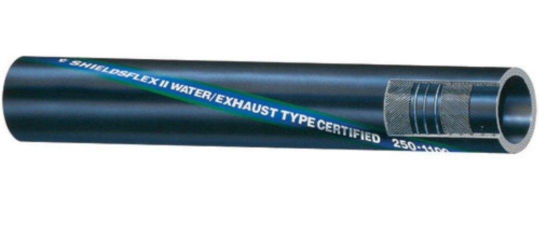 SHIELDS RUBBER Series250 ShieldsFlex II Marine Water/Exhaust Hose with Wire Foot