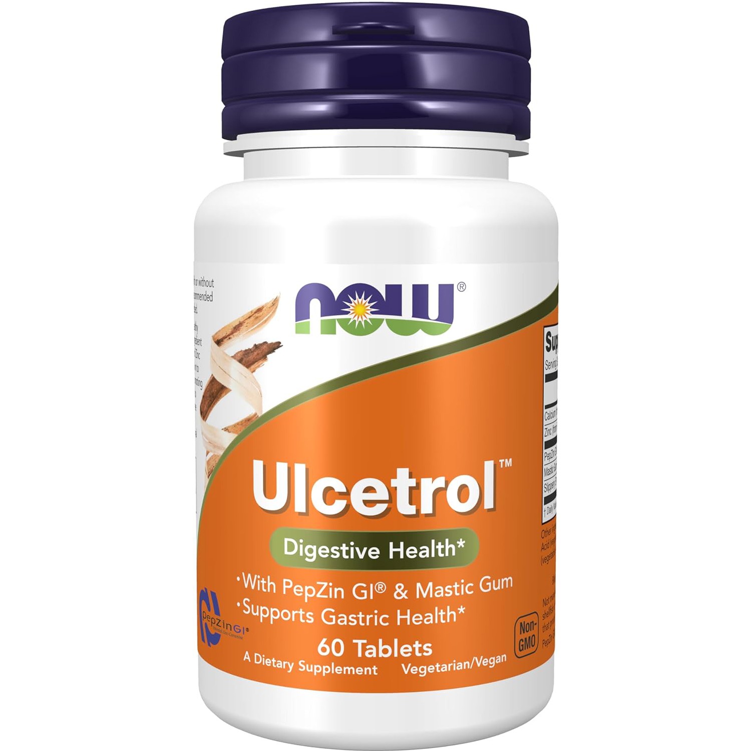 NOW Foods Ulcetrol With Pepsin GI & Mastic Gum,Supports Gastro Health,60Tabs