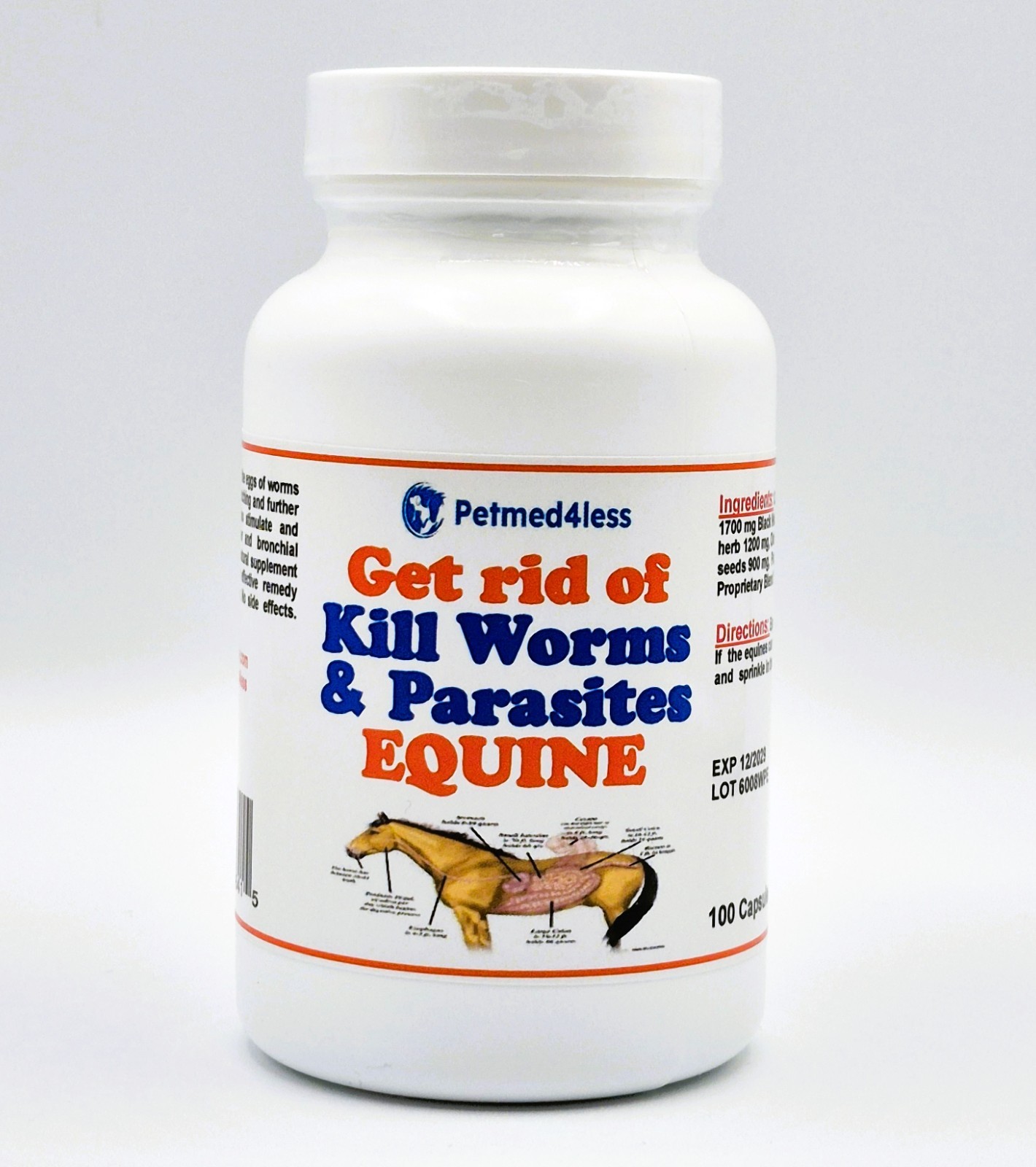 CABALLO Anti-parasitos Anti-gusanos - CABALLO mata parasitos & gusano Made USA