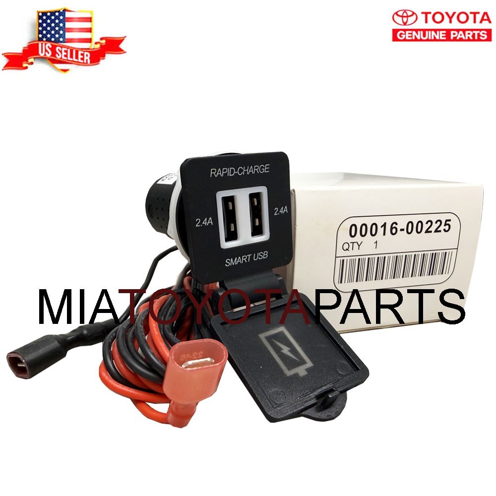 Genuine Toyota Dual (2) USB Charger Power Port OEM 00016-00225