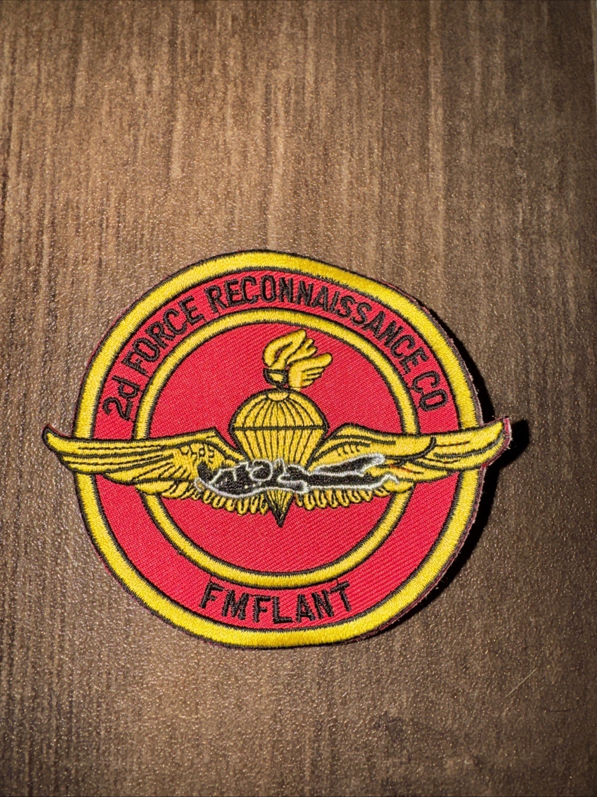USMC 2d Force Reconnaissance Company FMFLANT Patch Marines Recon Airborne Wings