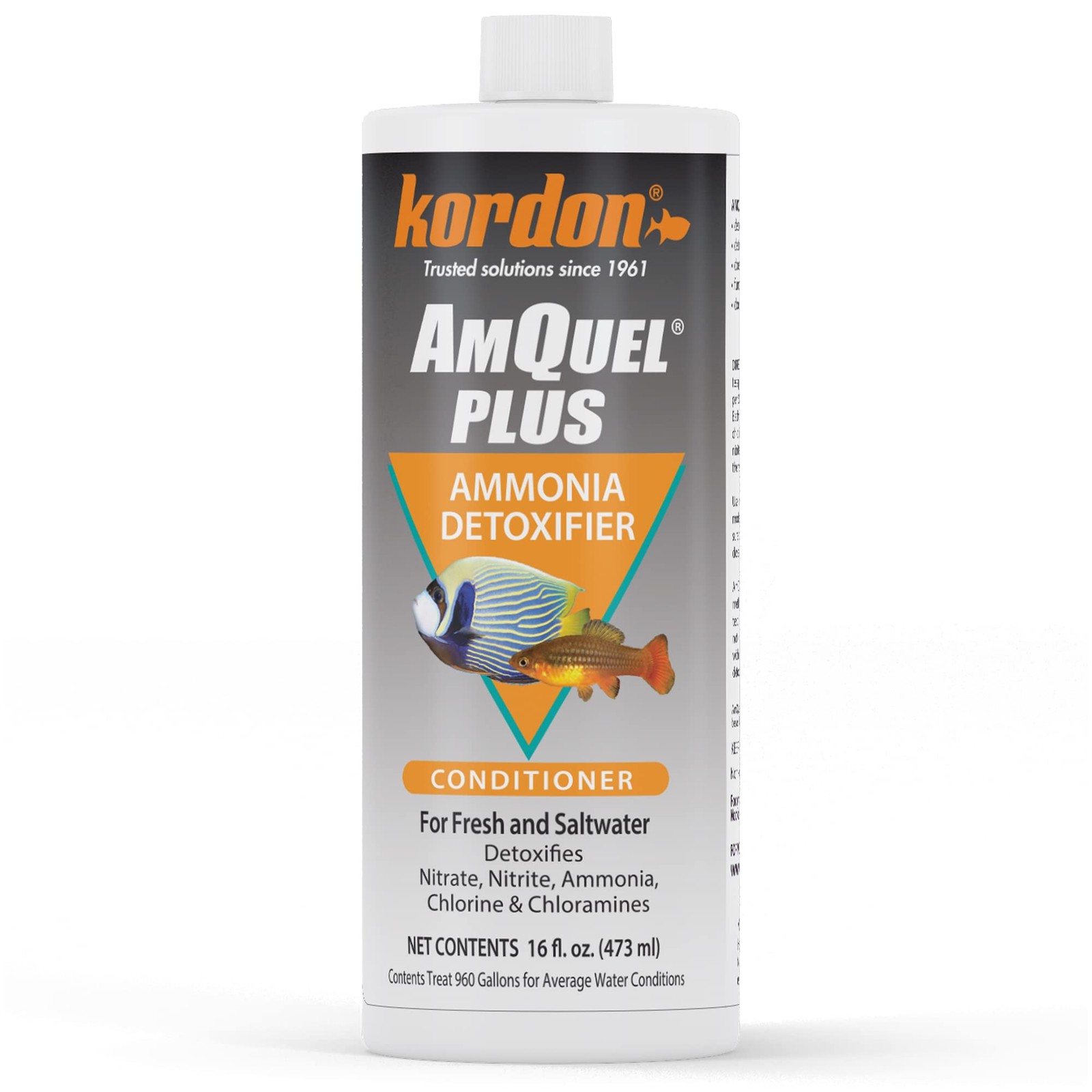 AmQuel Plus Aquarium Water Conditioner - Instantly Detoxifies Ammonia, Nitrit...