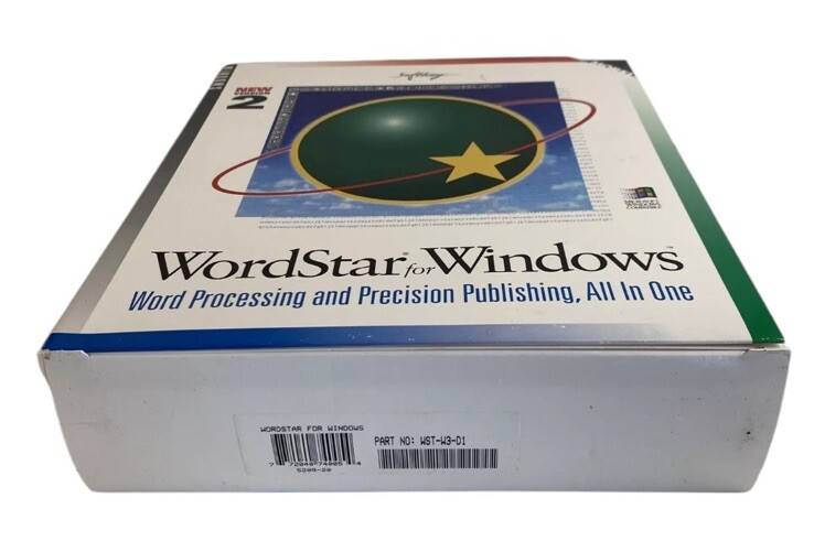 NEW SEALED WordStar For Windows Version 2 Windows 3.1 / 95 Big Box PC Word Proc.