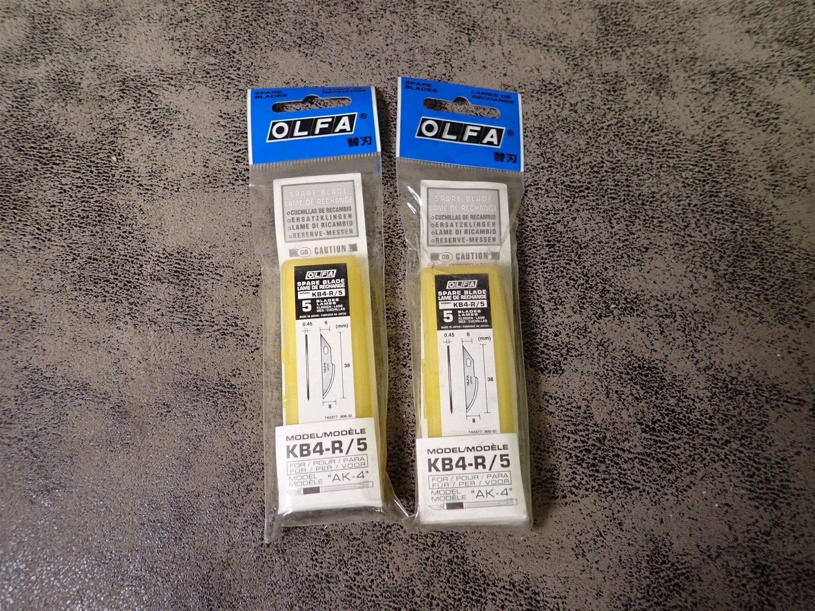 NEW OLFA KB4-R/5 5 Pack of Curved Carving Art Blades Lot of 2 (BN382)