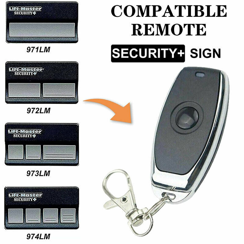 2 Mini Key Chain Garage Door Opener Remote for Liftmaster 971LM 973LM Red Button