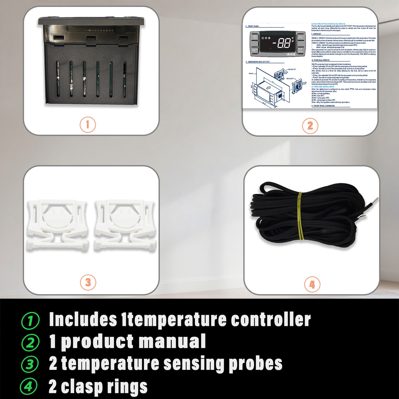 New For Dixell Temperature Controller XR03CX-4N0F1 with Sensor probe