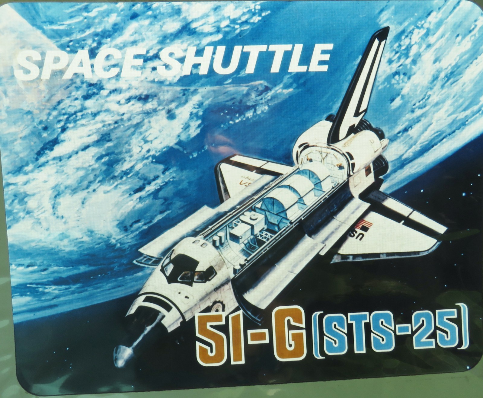 Photo Transparency Rockwell Int 8x10" Space Shuttle 51G Discovery 80s NASA #4060