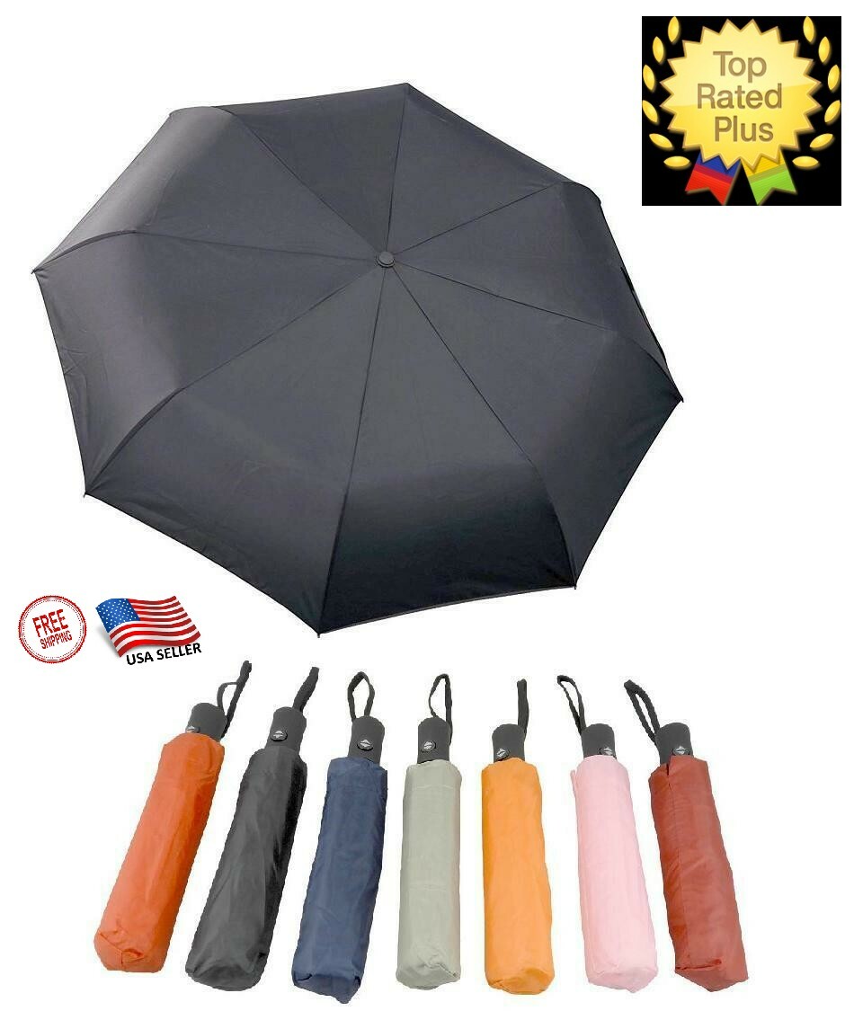 Automatic Windproof Travel Folding Umbrella 3 Fold Compact XL Anti-UV Sun Rain