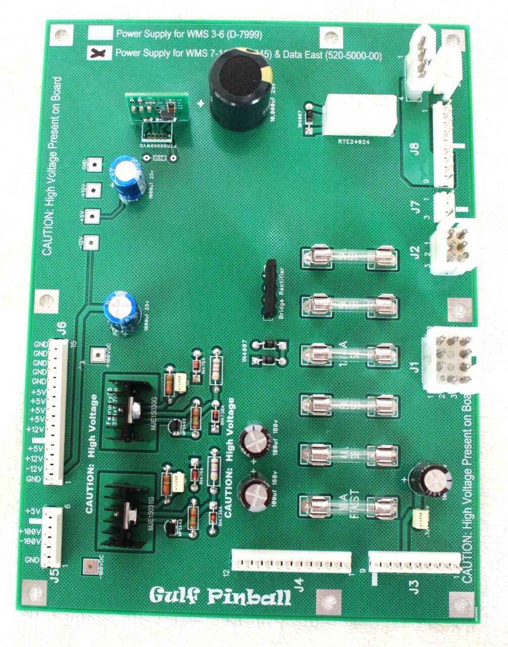 NEW Williams / Data East Power Supplies,  parts D-8345 and 520-5000-00