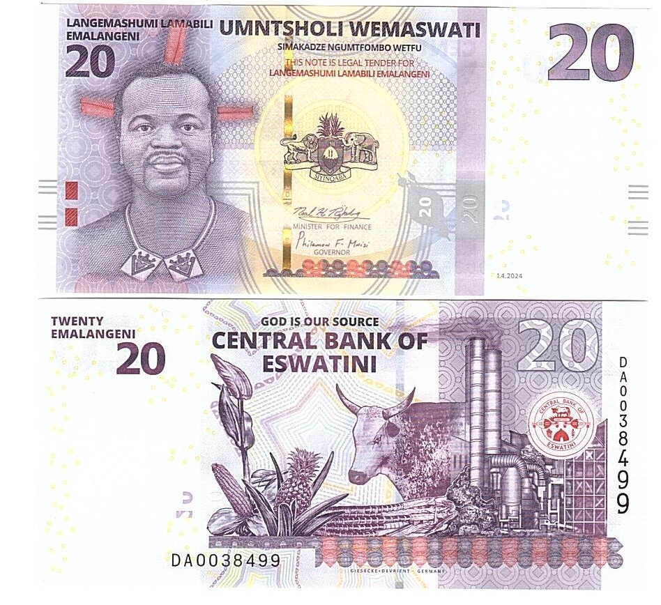 Swaziland Eswatini - 20 Emalangeni 2024 UNC Hybrid P. WB44 Lemberg-Zp