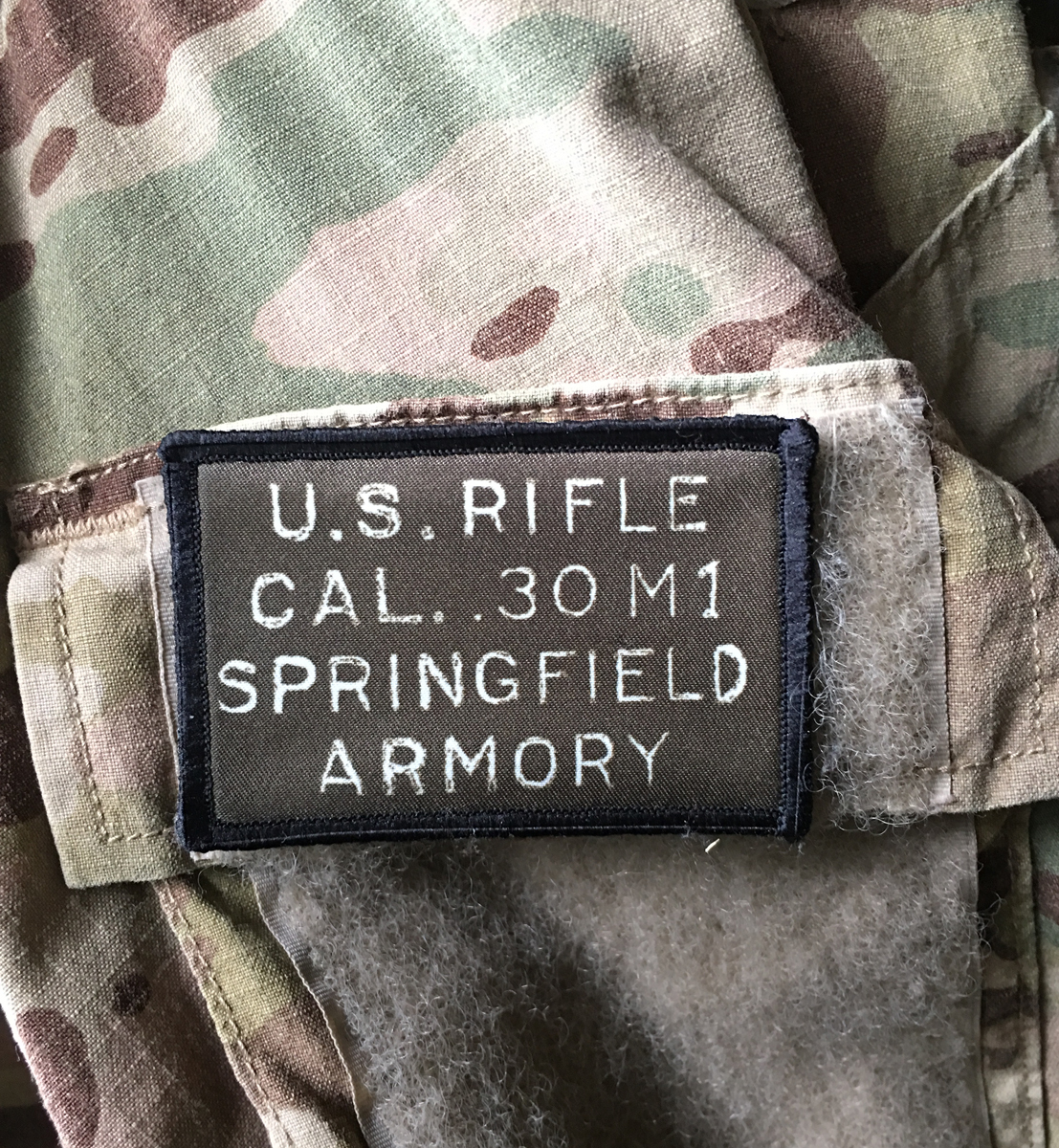 M1 Garand SA Receiver Stamp Morale Patch WWII Tactical Military Army Badge Hook