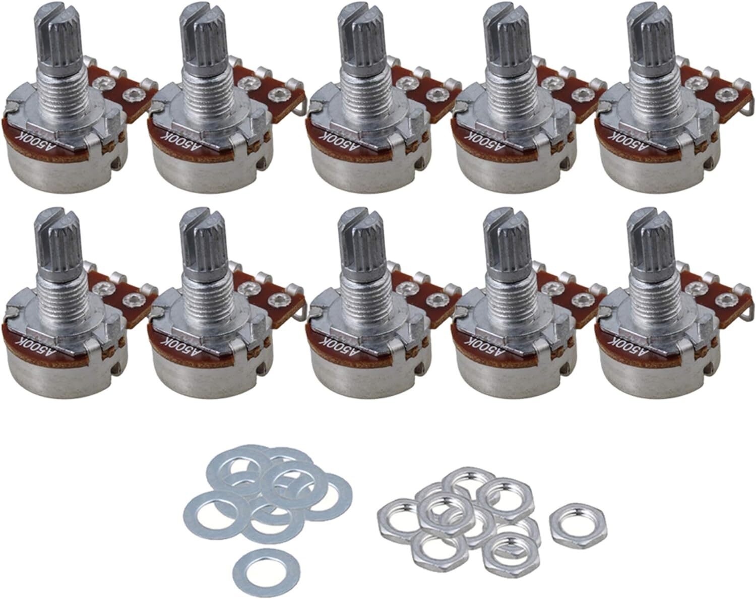 Guitar Potentiometer Volume Tone Pots Switch Control A500k Pack Of 10