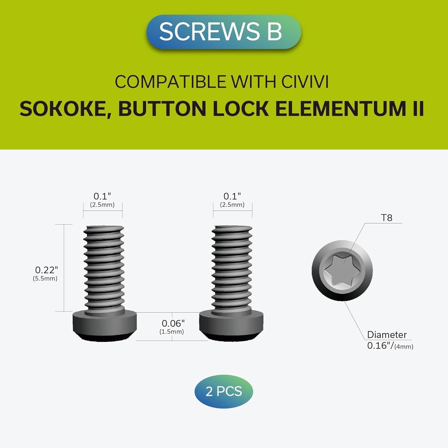 Premium Titanium Pocket Clip with 6PCS Screws for Knife Models - Black