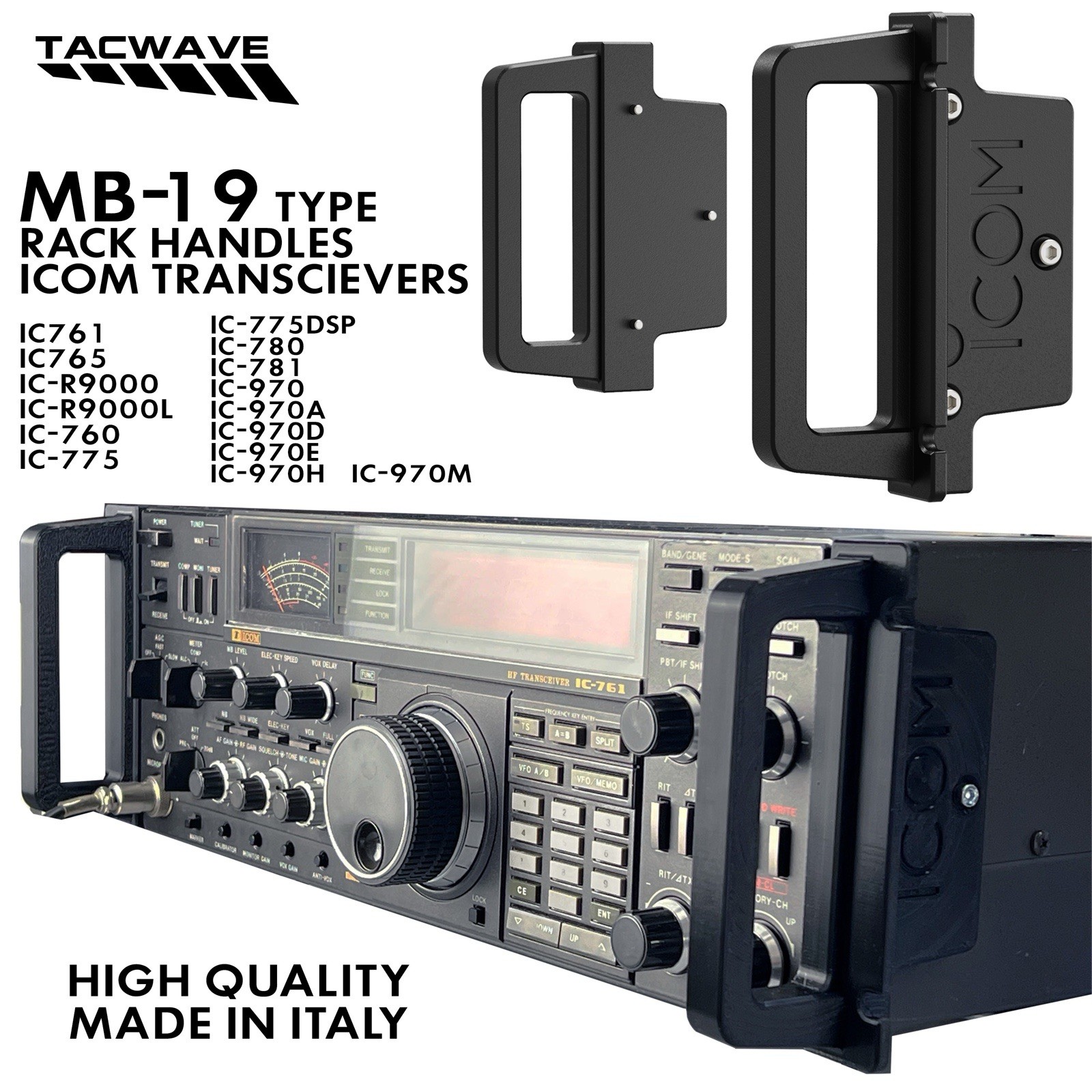 Polymer Handles For Icom Radios Transmitters IC 761 781 7800 7700 Etc