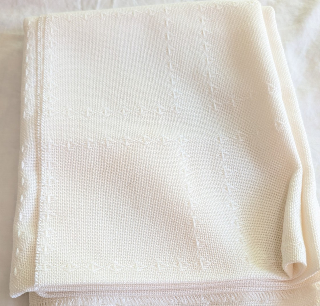 Bostonian Aida Afghan Cloth Cross Stitch Fabric Ivory 18 CT 52" Wide x 41" High