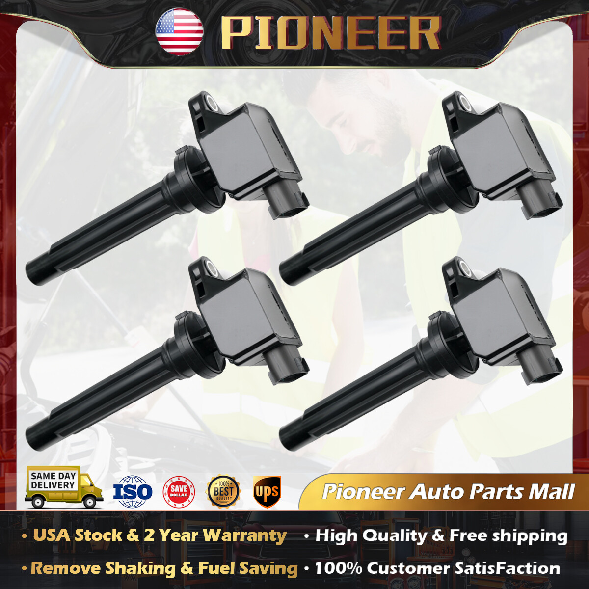 4XOE Ignition Coil For Suzuki SX4 Grand Vitara 2006 2007 2008 2009 L4 2.0L UF562