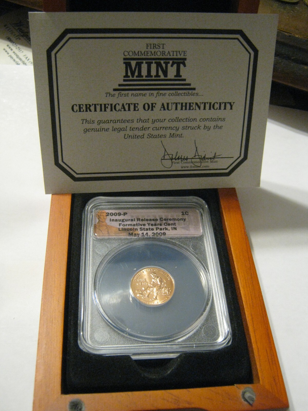 ANACS Certified Lincoln Cent "Formative Years" Inaugural Release May 14, 2009