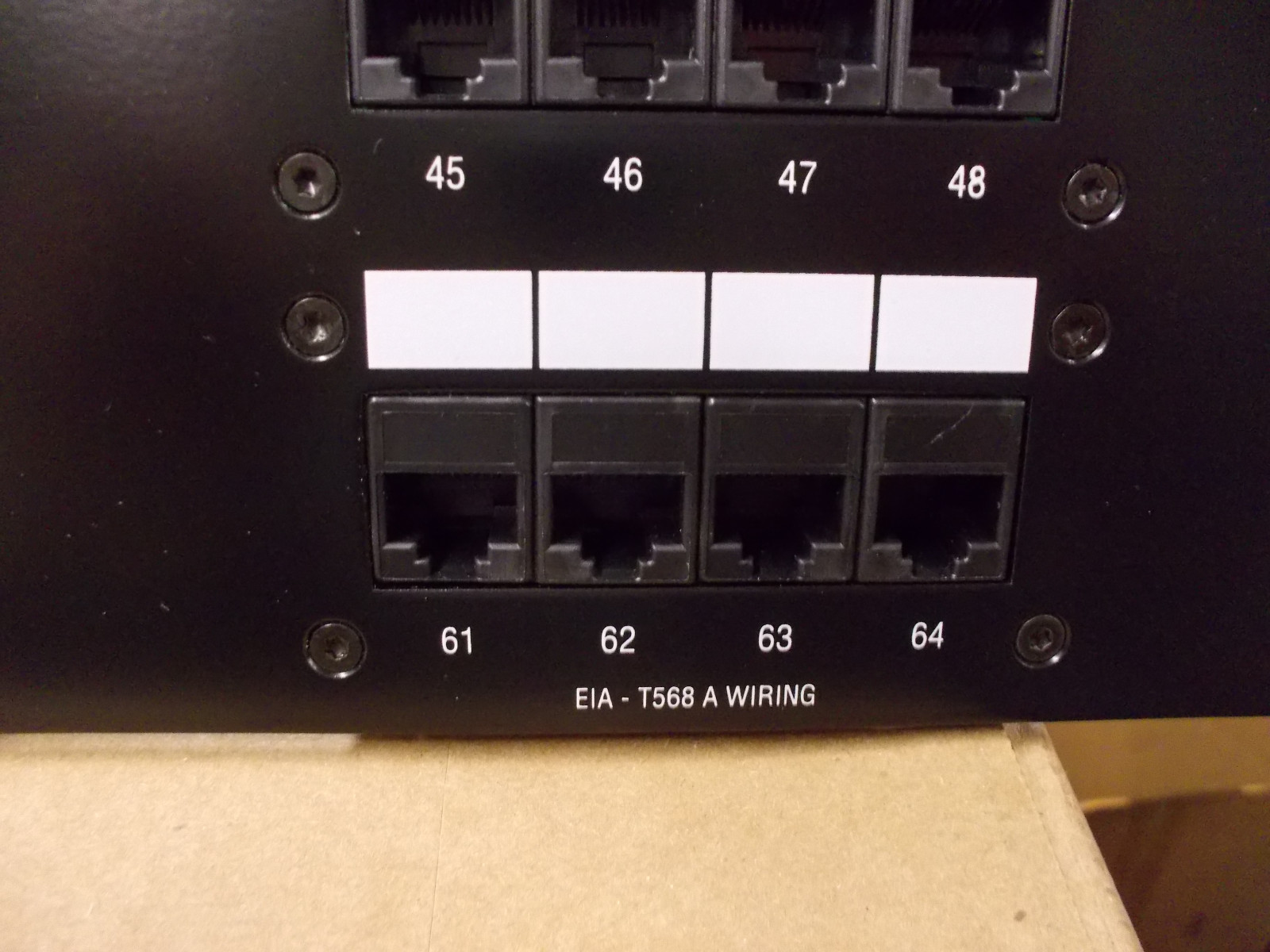AT&T CAT5 64 Port Patch Panel, 568A, NOS