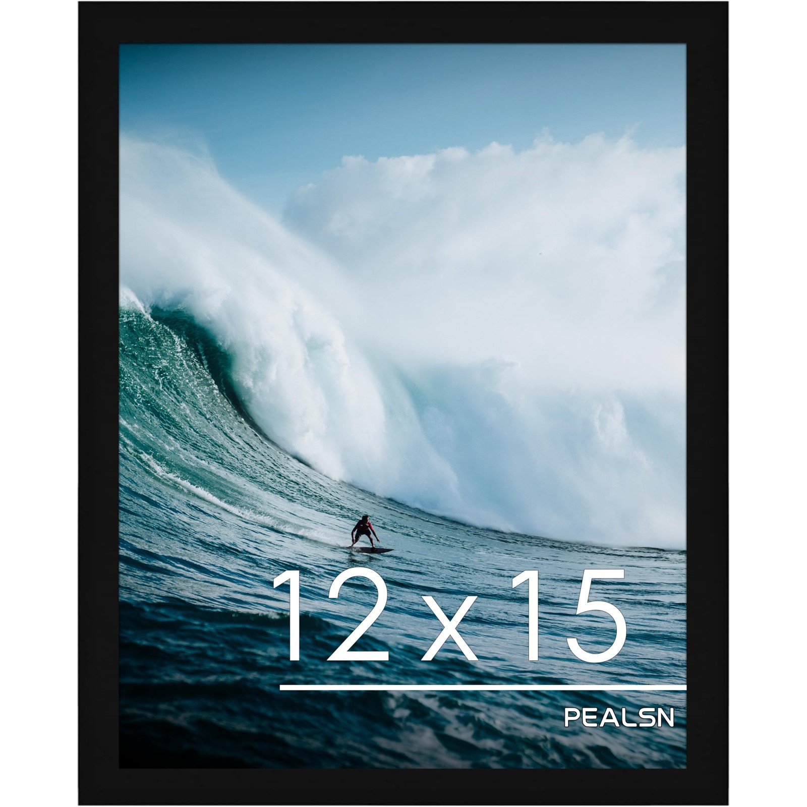 PEALSN 12x15 Picture Frame Black, Photo for Wall Mounting 12x15, Black