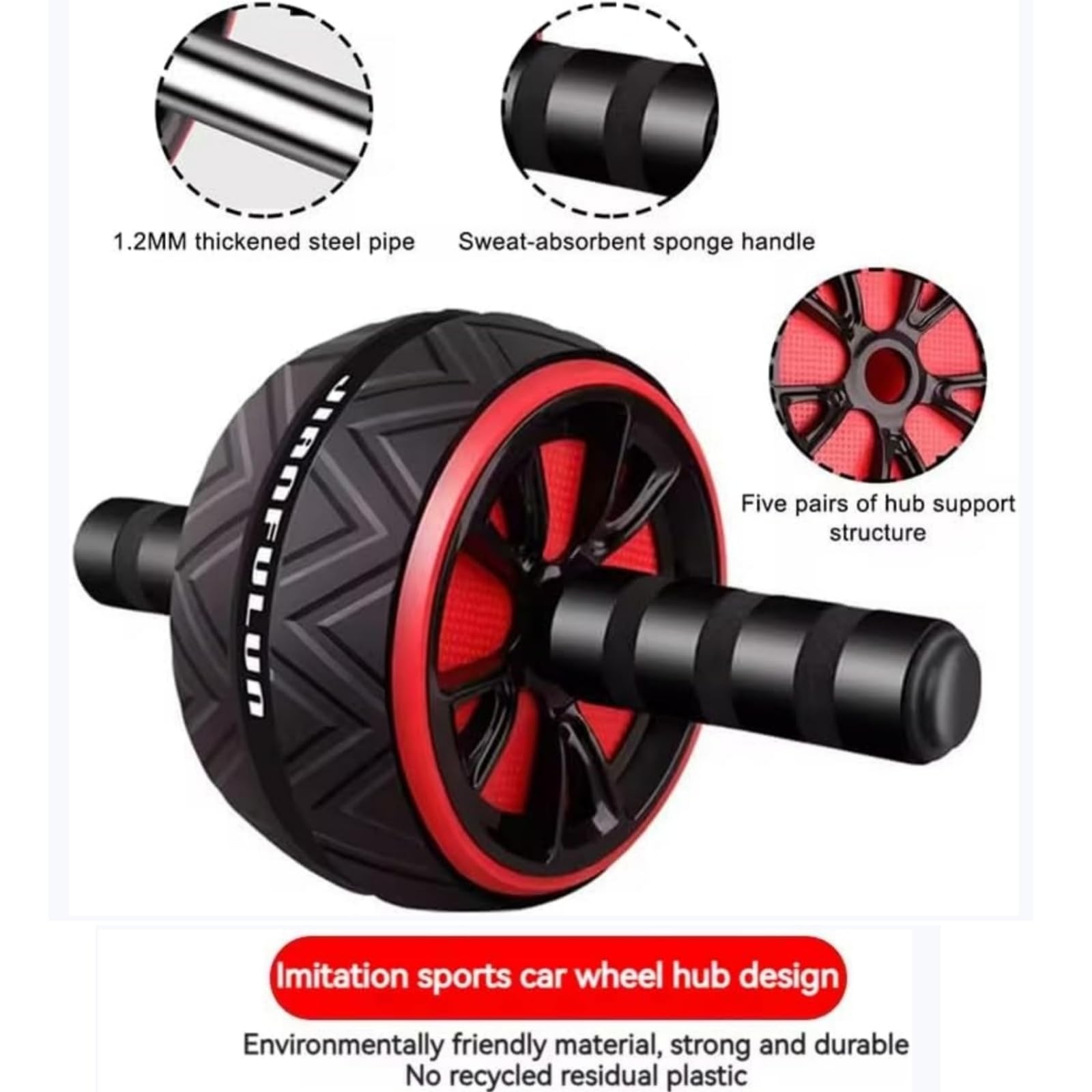 Ab Roller Wheel with Knee Mat for Core Strength Training and Home Workouts