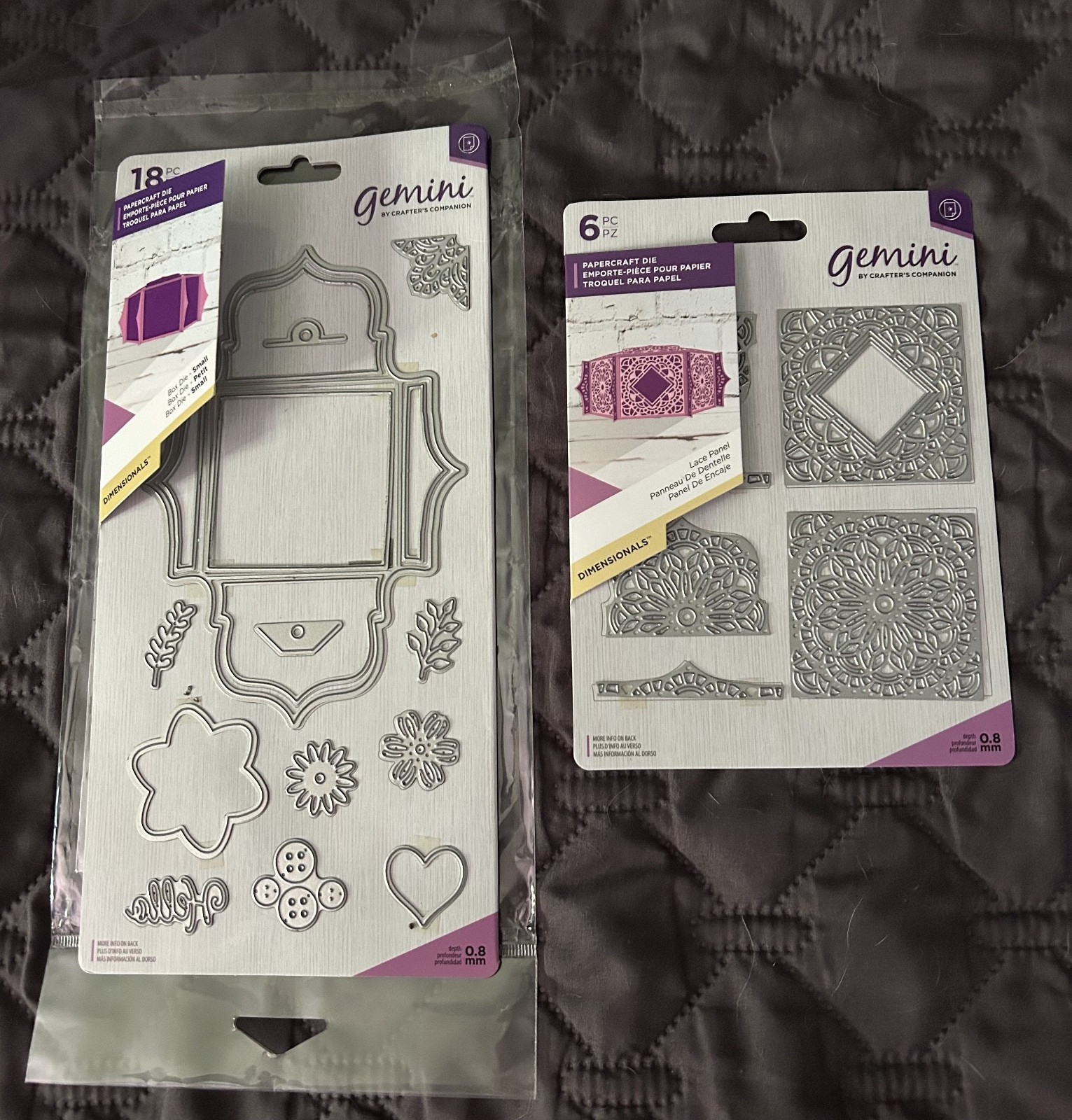 UNUSED GEMINI Crafter's Companion Dimensional -SQUARE PETAL BOX  24 dies REDUCED