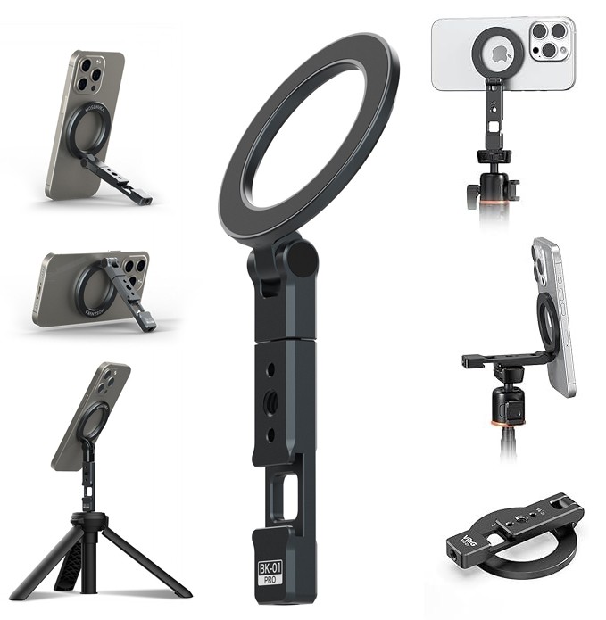 Magnetic Phone Holder w/ Magsafe Tripod Mount Adapter for iPhone 16 15 14 13 12