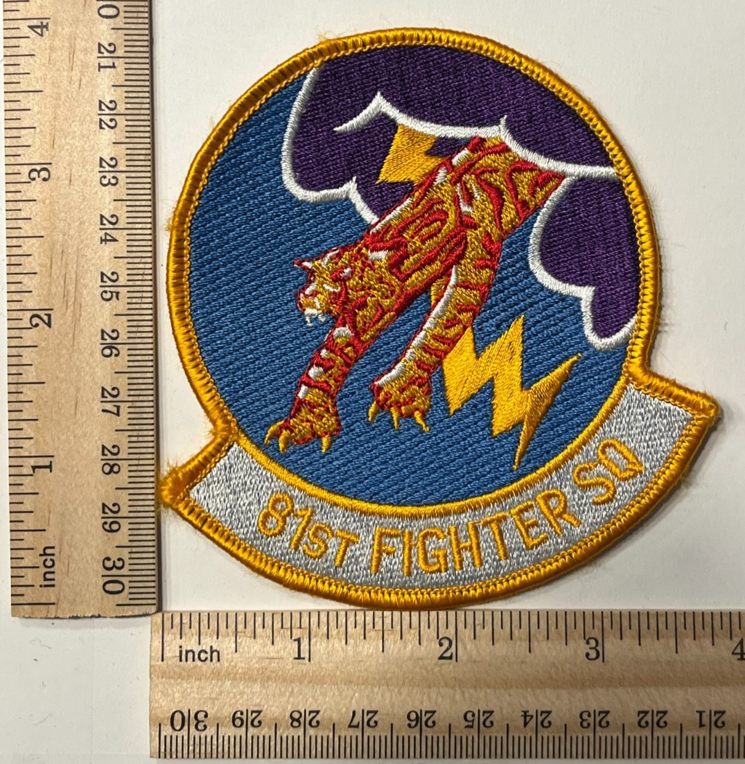 US AIR FORCE PATCH: 81st Fighter Squadron Moody AFB GA