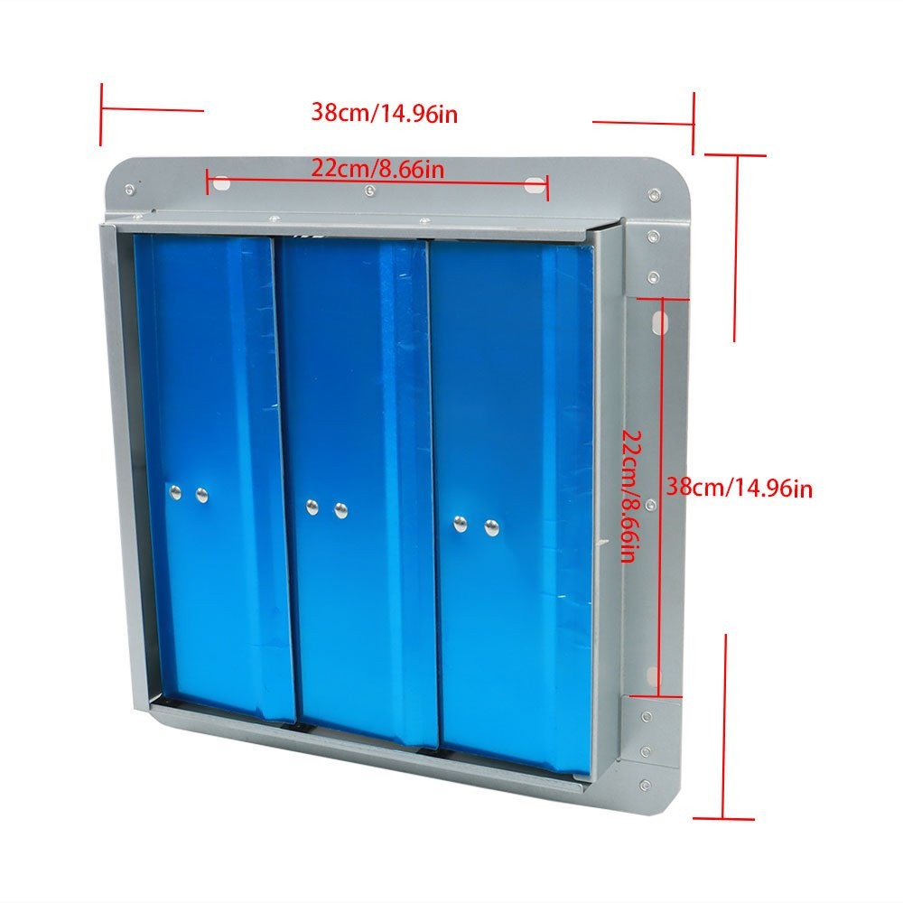 12" Exhaust Fan Ventilation Extractor Wall-Mounted Square Blower W/Controlle