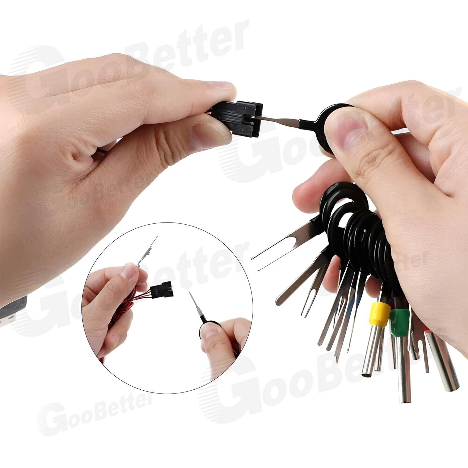 82Pcs Pin Ejector Wire Kit Extractor Auto Terminal Removal Connector Puller Tool