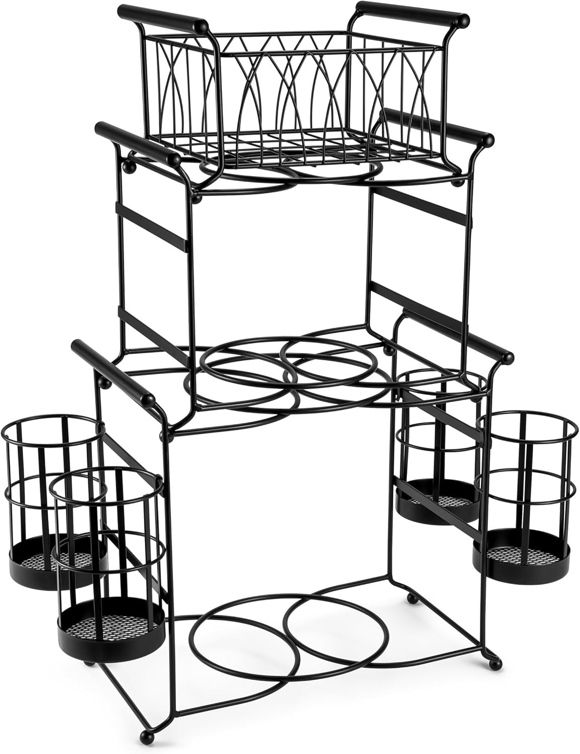 Buffet Caddy — 7-Piece Stackable Set Includes Plate, Napkin, and Silverware Hold