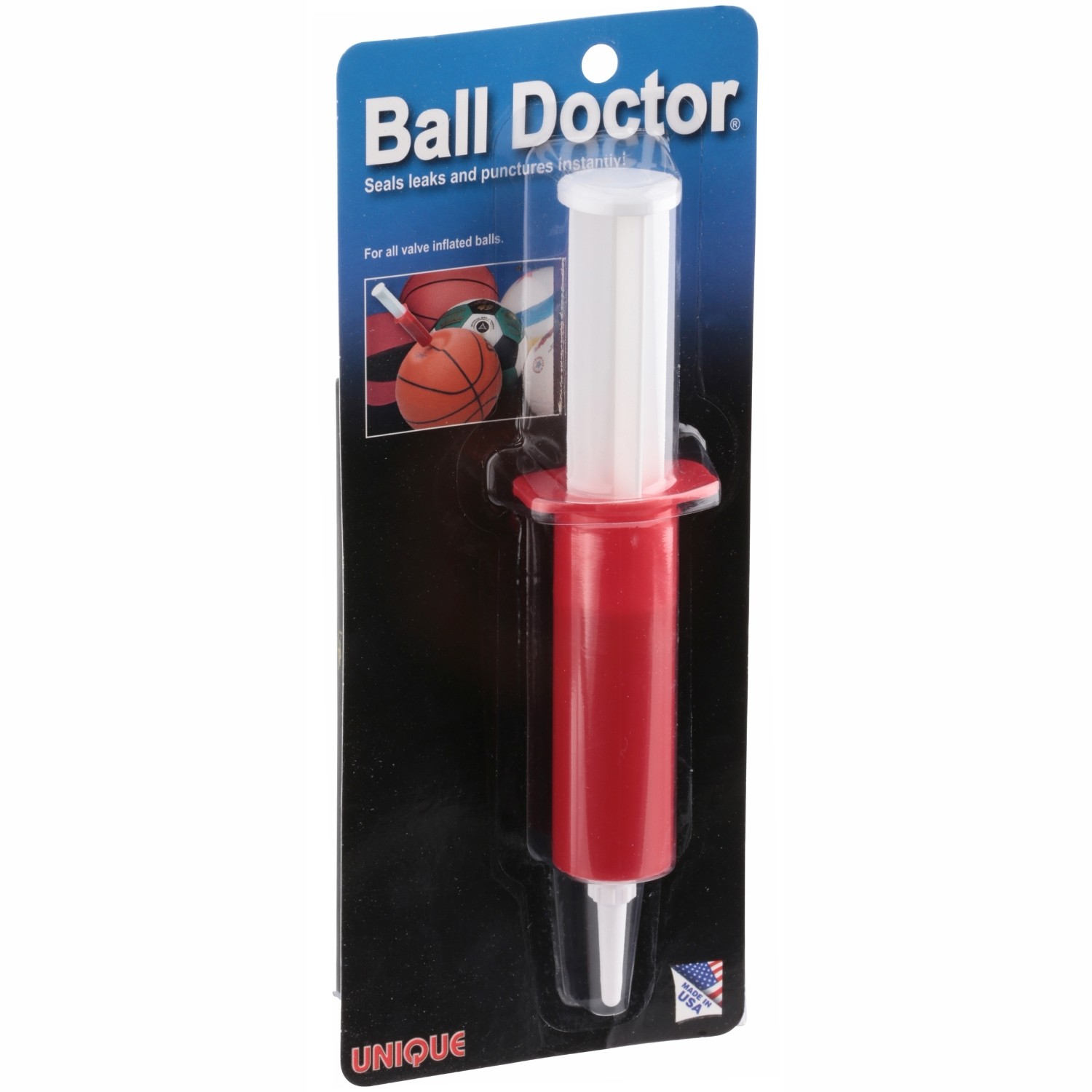 Unique Sports Ball Doctor Seals Leaks and Punctures, 1 oz Syringe