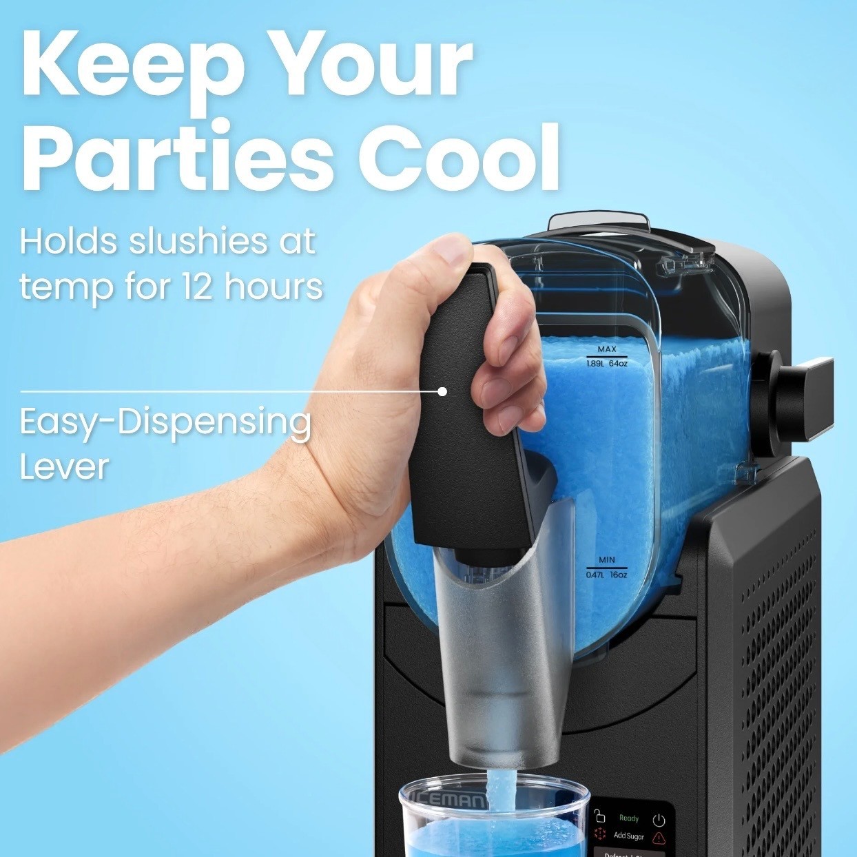 Iceman by Chefman Slush-Ease MAX 90oz Slushy Maker 5 Functions White