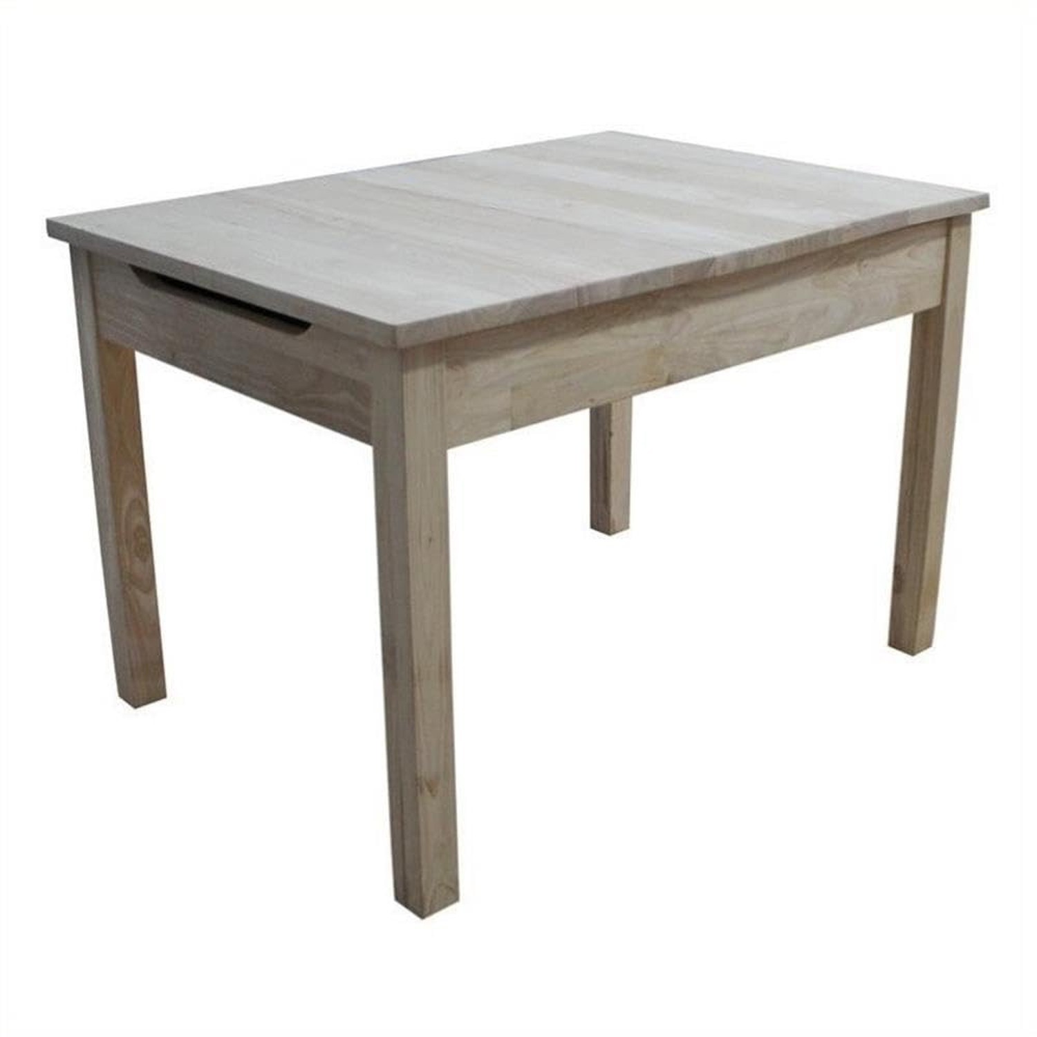 IC International Concepts, Table With Lift Up Top For Storage, Solid Real Woo...