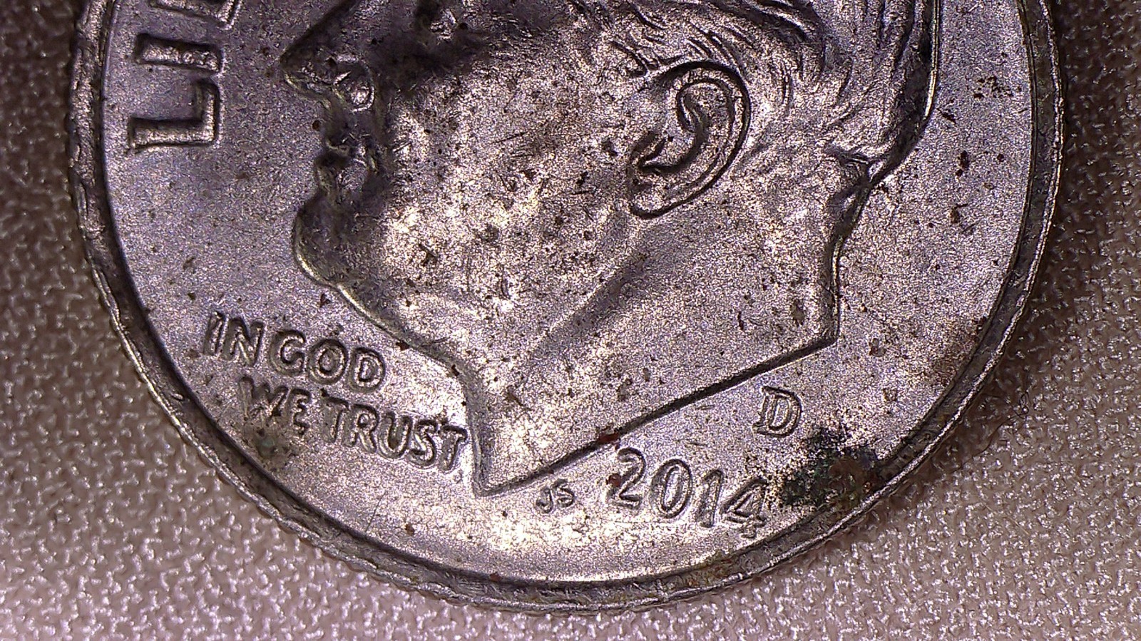 RARE 2014 DENVER ROOSEVELT MULTIPLE MINTING ERROR DIME.