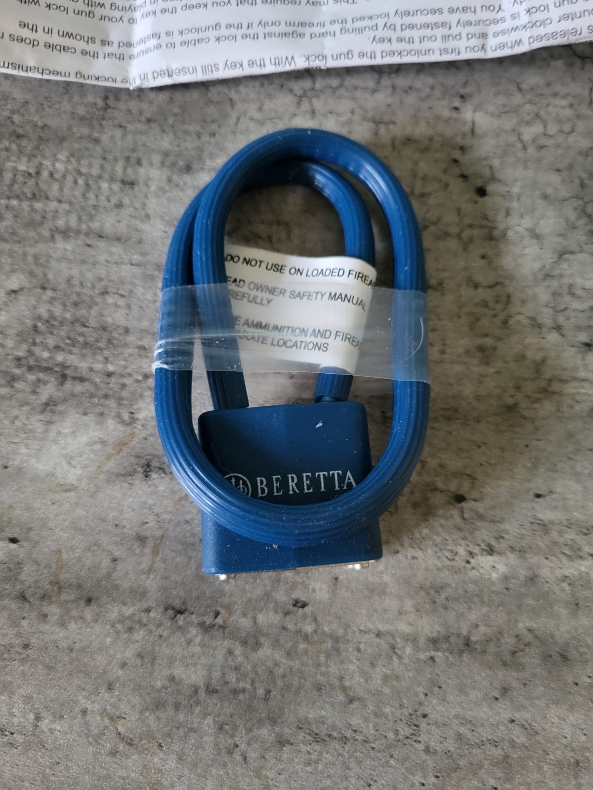 Beretta Gun Lock Blue With 2 Keys New