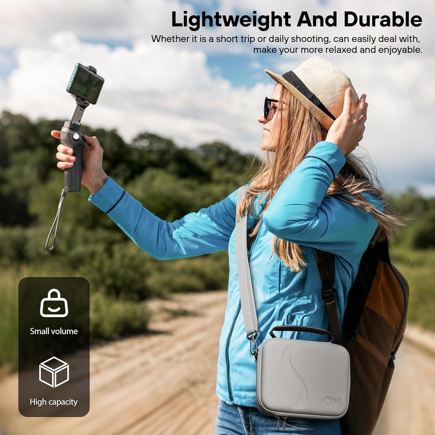 Lightweight & Durable Case for DJI Osmo Mobile 7/8 Gimbal - Large Capacity