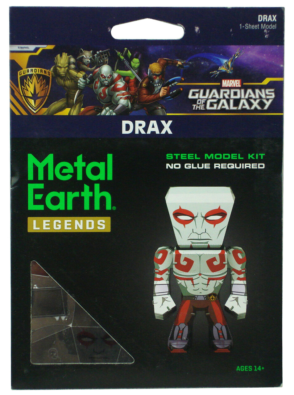 Metal Earth Legends Drax 3D Steel Model Kit Marvel Guardians Of The Galaxy New