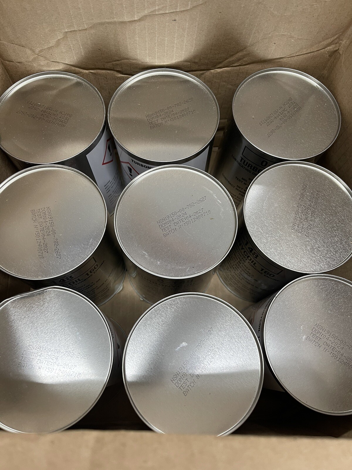 9 Quarts NYCO Turbonycoil 160 Synthetic Aviation Turbine Engine Oil 0-148
