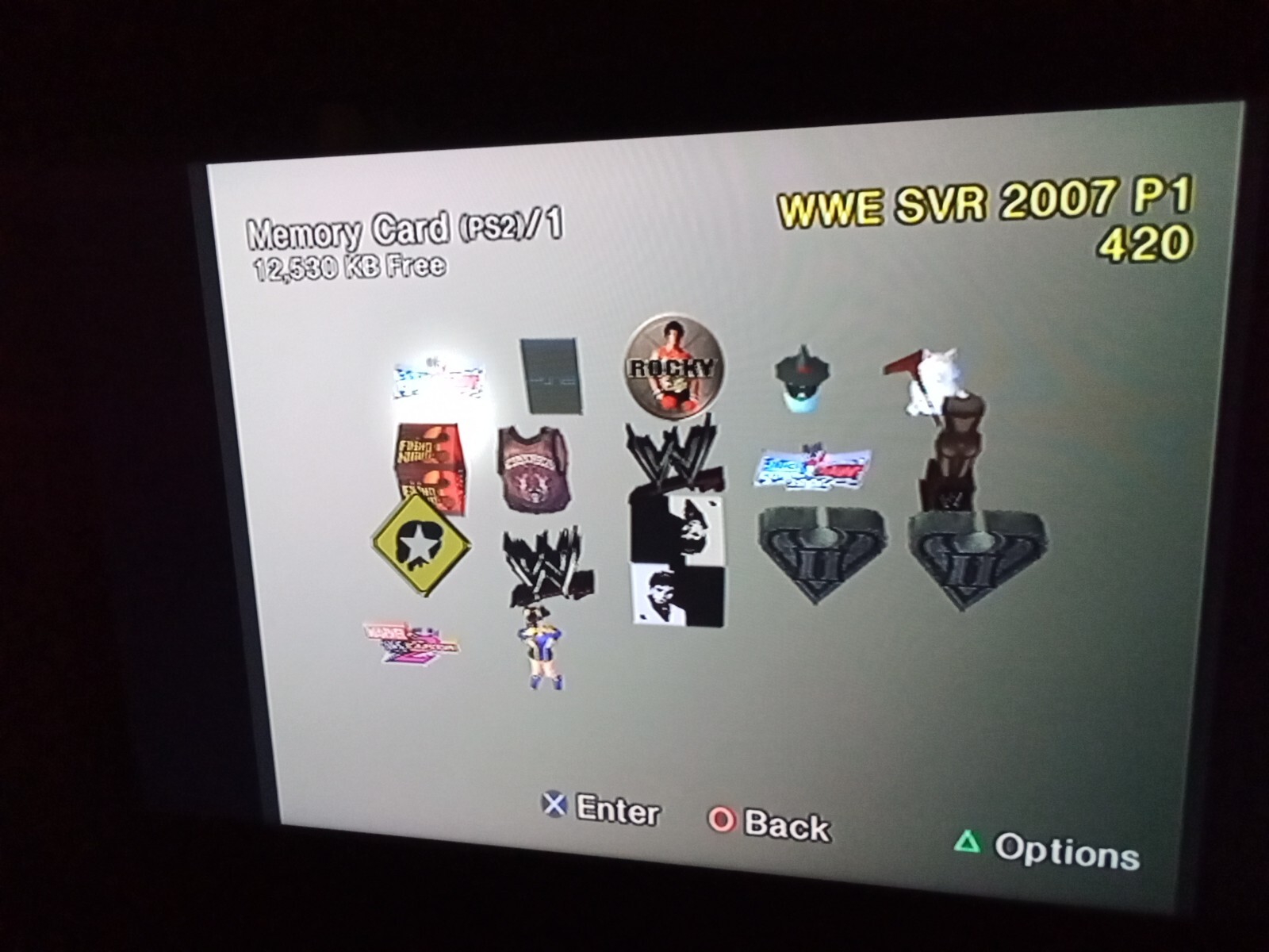 Ps2 WWE Smackdown vs Raw 2007 100% Characters Unlocked Memory Card Playstation 2