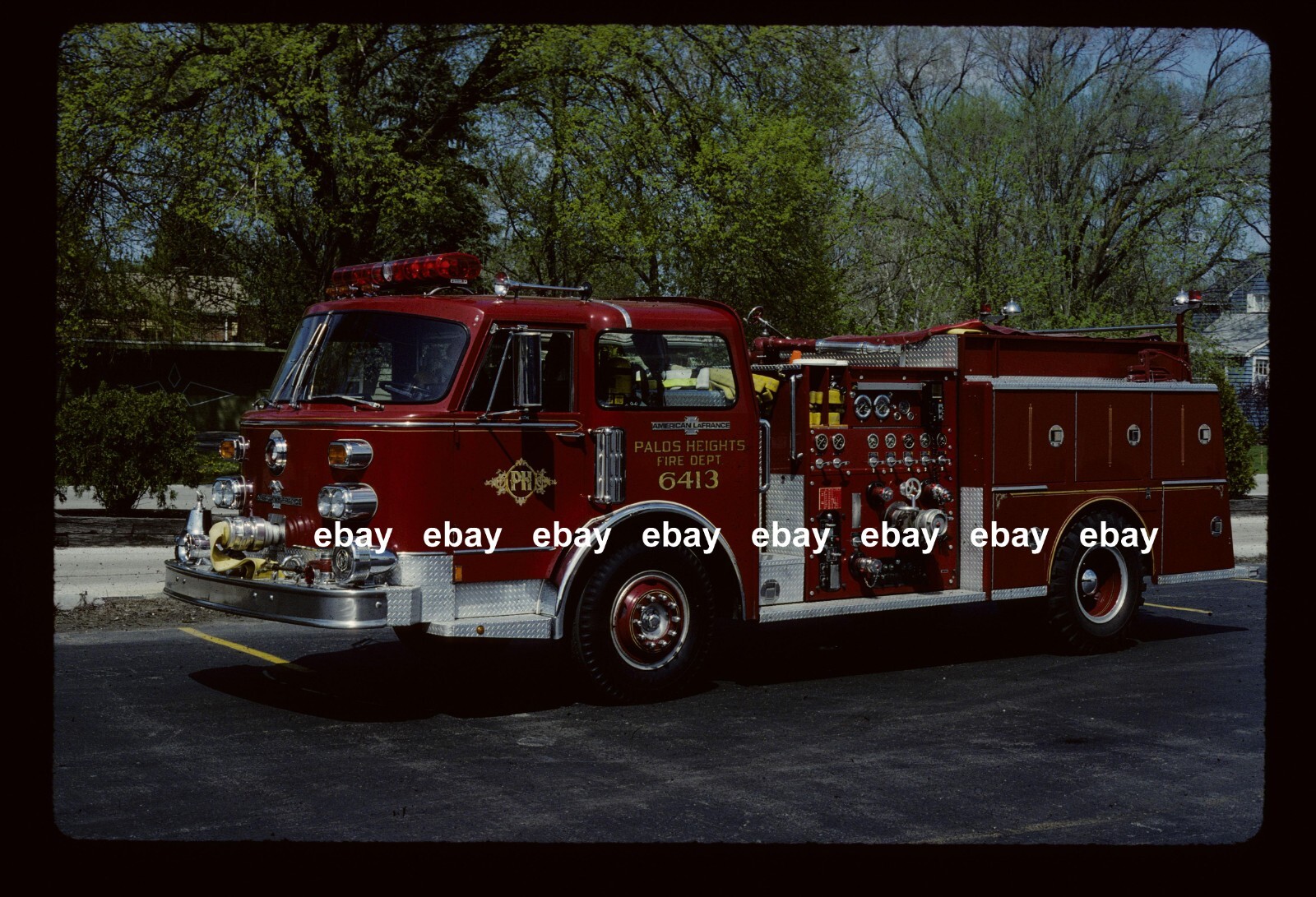 Palos Heights IL 1975 American La France pumper Fire Apparatus Slide