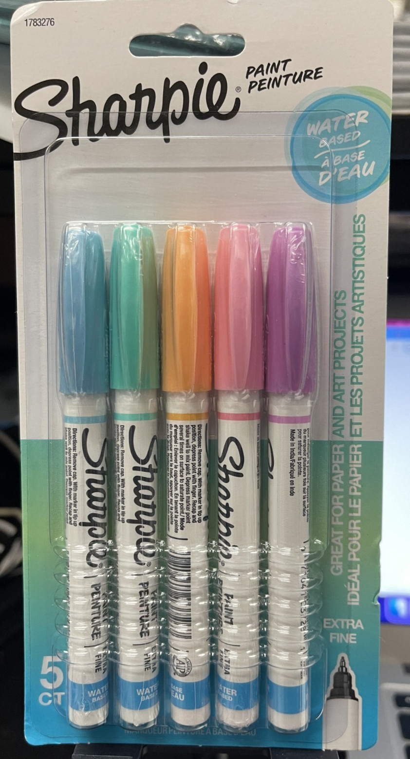 Sharpie Extra Fine Markers Pastel Colors 5ct. Brand New Free Shipping