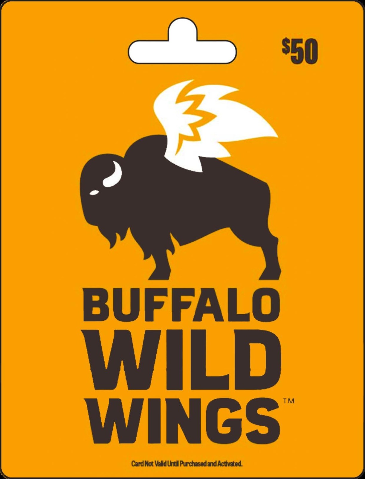 Buffalo Wild Wings Physical Gift Card - $50